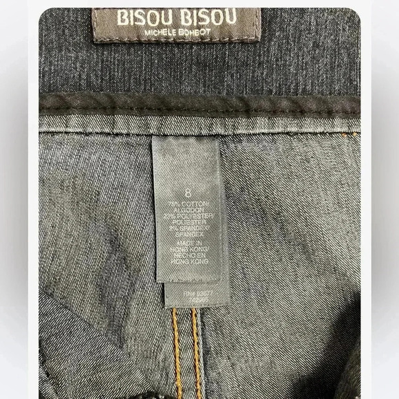 Bisou Bisou Michele Bohbot Bootcut Bell Bottom Jeans  Size 8 - Picture 10 of 10